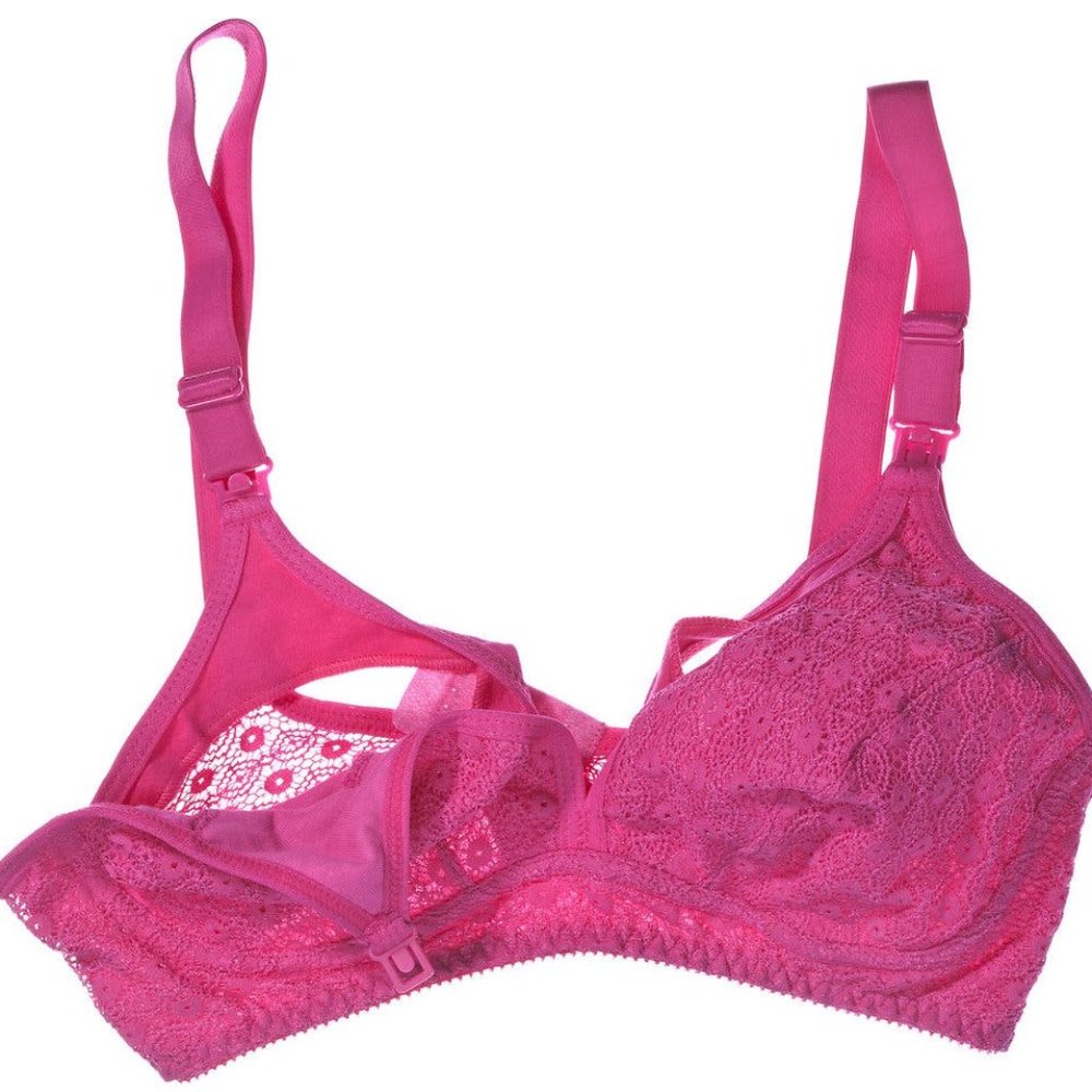 Elegant Pink Lace Bra